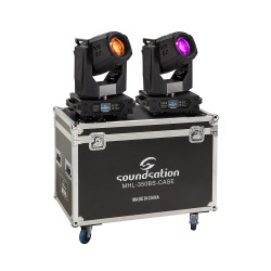 Set of 2 Beam&Spot Moving Heads 350W standard 17R lamp and flight case Soundsation MHL-350BS SET