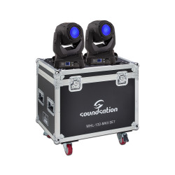 Set composed by 2 Beam moving head with 132W standard 2R lamp and flight case Soundsation MHL-132 MKII SET